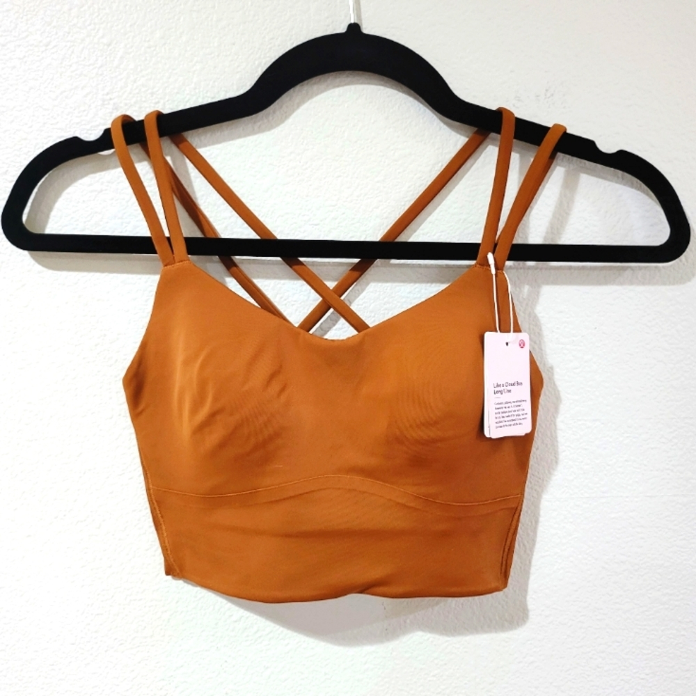 Lululemon Like a Cloud Bra Longline - Copper Brown Sz 4
